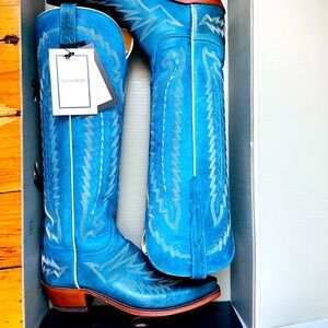 Lucchese Priscilla Boot size 9, Ocean Blue